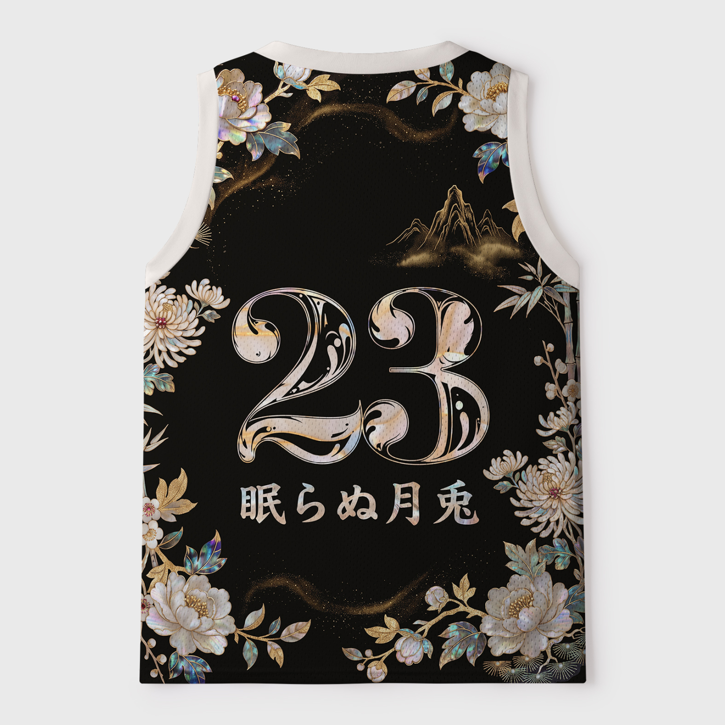 Tokyo-Tiger Sleepless Floral Bunny Mesh Tank Top