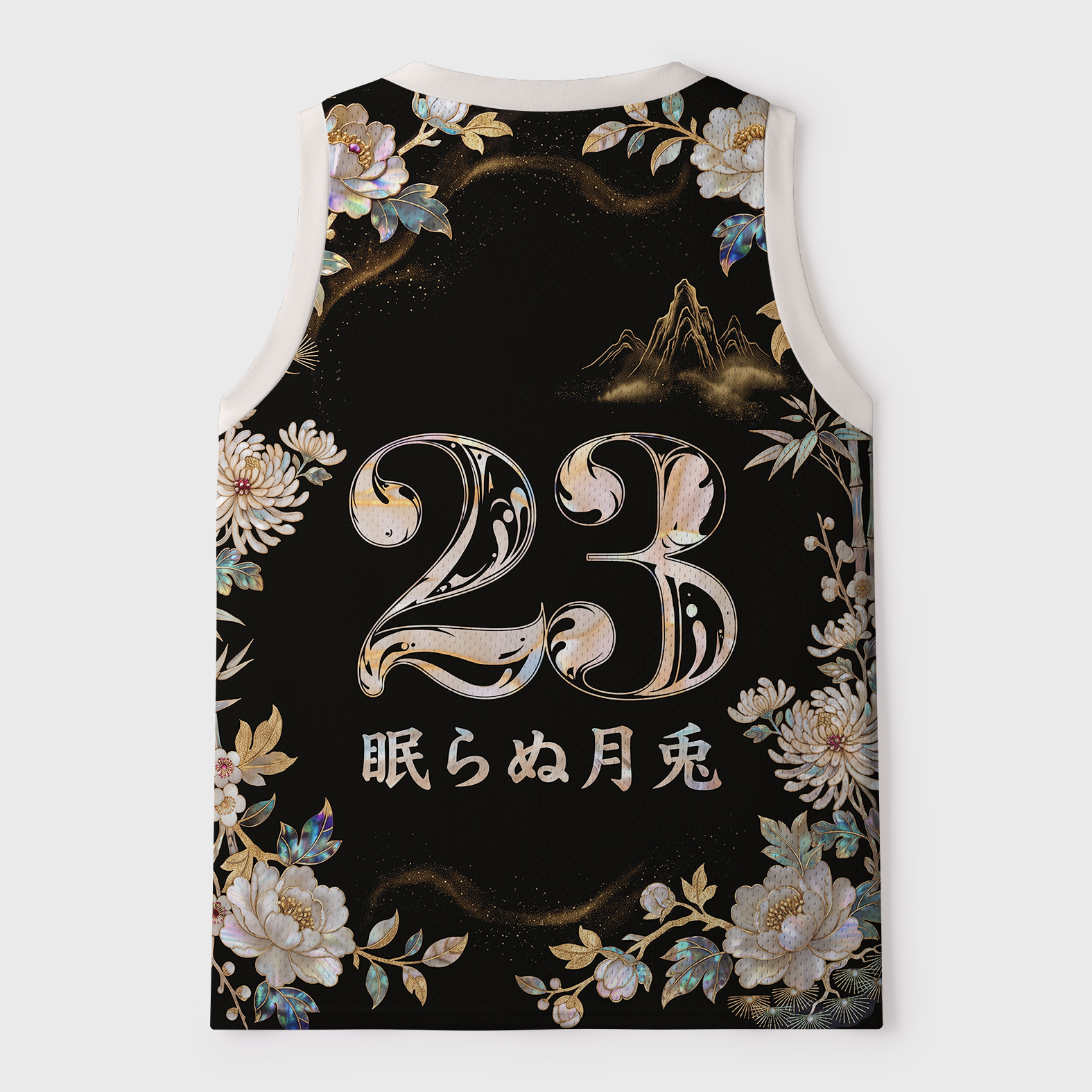 Tokyo-Tiger Sleepless Floral Bunny Mesh Tank Top