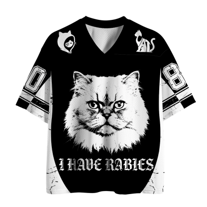 Tokyo-Tiger I Have Rabies Grumpy Persian Cat Mesh Jersey