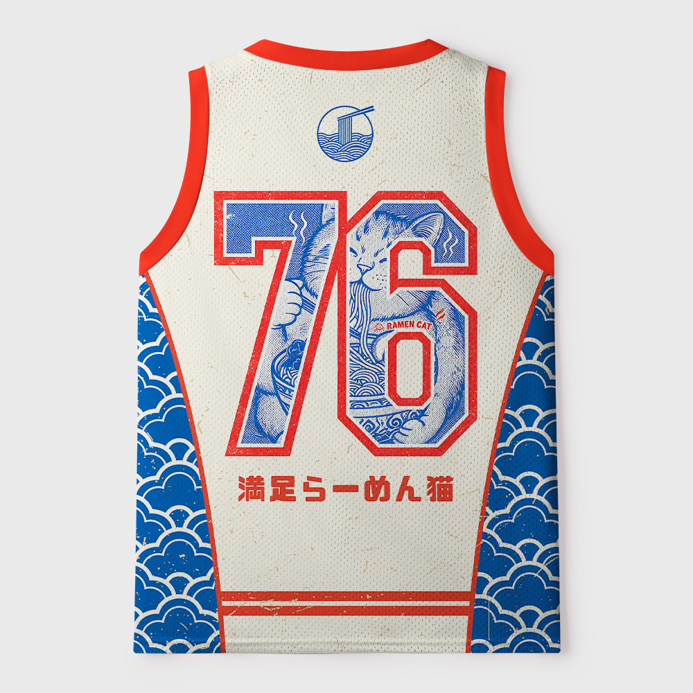 Tokyo-Tiger Satisfied Japanese Ramen Cat Mesh Tank Top