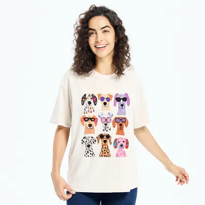 Tokyo-Tiger Colorful Dog Squad Meme Washed T-Shirt