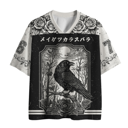 Tokyo-Tiger Moon Rose Crow Mesh Jersey