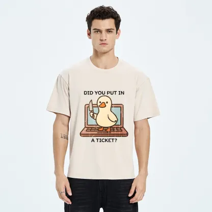 Tokyo-Tiger Ticket Duck Funny Meme Washed T-Shirt