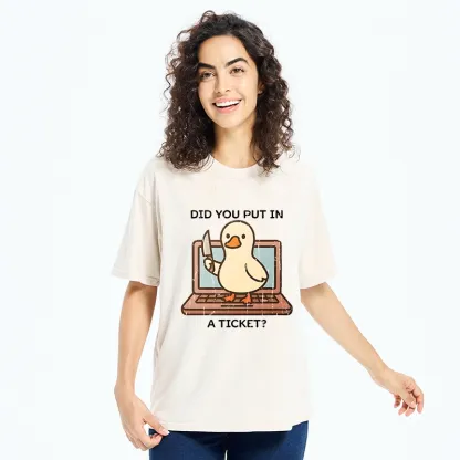 Tokyo-Tiger Ticket Duck Funny Meme Washed T-Shirt