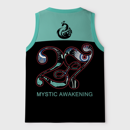 Tokyo-Tiger Eye of Truth Peacock Mandala Mesh Tank Top