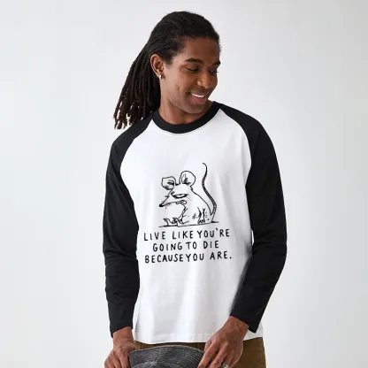 Tokyo-Tiger Funny Meme Sarcastic Rat Life Truth Raglan Long Sleeve T-shirt