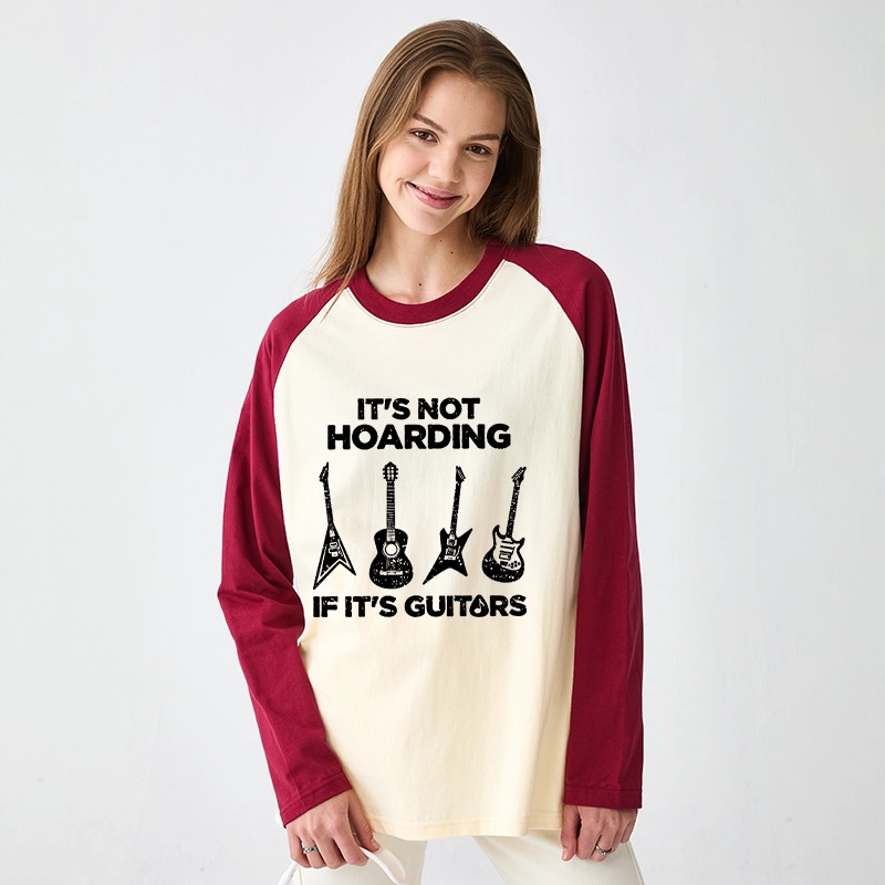 Tokyo-Tiger Music Lover Guitar Hoarding Joke Raglan Long Sleeve T-shirt
