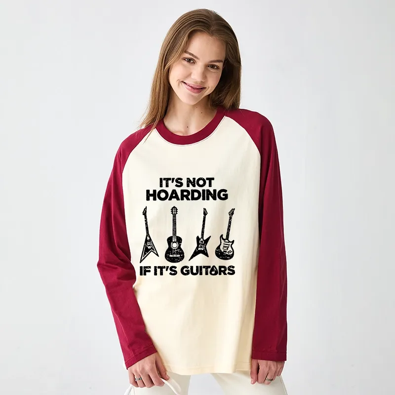 Tokyo-Tiger Music Lover Guitar Hoarding Joke Raglan Long Sleeve T-shirt