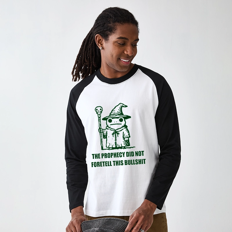 Tokyo-Tiger Funny Meme Wizard Frog Weird Prophecy Raglan Long Sleeve T-shirt