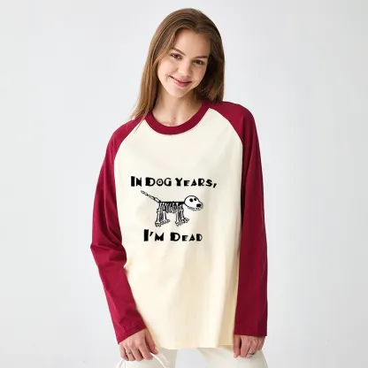 Tokyo-Tiger Funny Meme Old Dog Dead In Dog Years Vibe Raglan Long Sleeve T-shirt