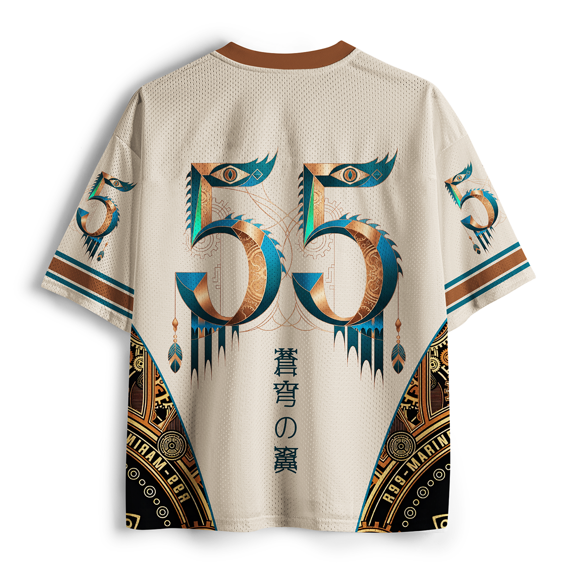 Tokyo-Tiger Mechanical Steampunk Eagle Wing of Firmament Mesh Jersey