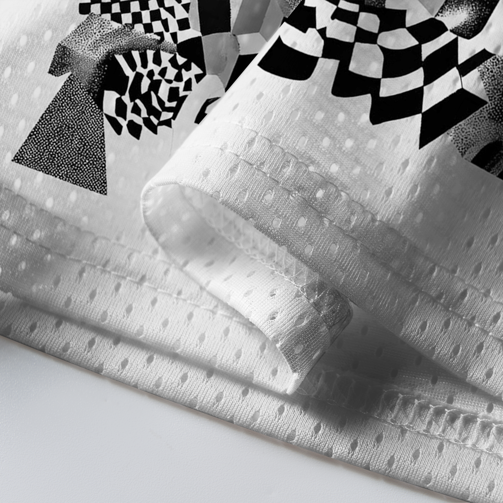 Tokyo-Tiger Optical Illusion Surreal Escher Style Maze Stairs Mesh Jersey