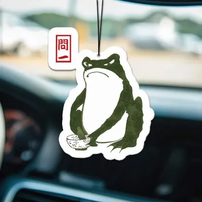 Tokyo-Tiger Woodblock Print Frog Car Air Freshener