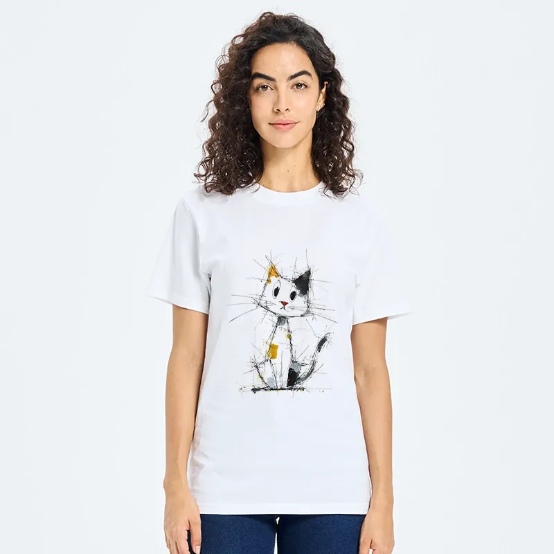 Tokyo-Tiger Minimal Splash Ink Cute Cat Classic T-Shirt