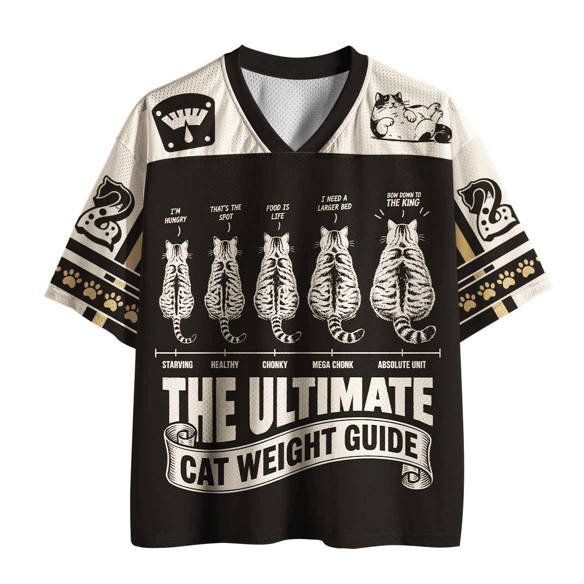 Tokyo-Tiger The Ultimate Cat Weight Guide Chonky Cat Mesh Jersey