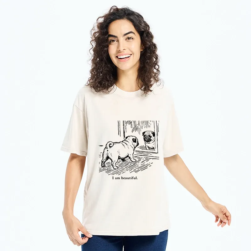 Tokyo-Tiger Cute Pug Self Love Meme Washed T-Shirt