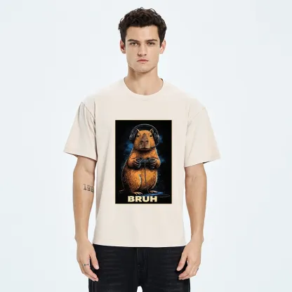 Tokyo-Tiger Gamer Capybara Meme Washed T-Shirt