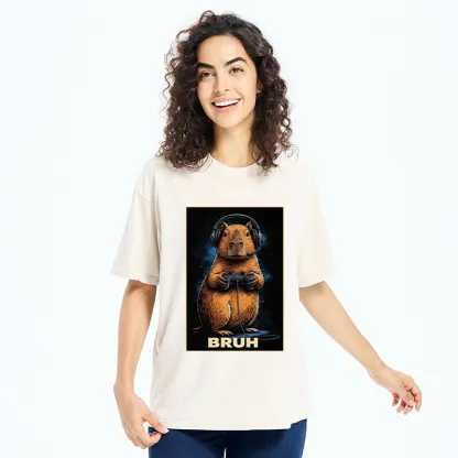 Tokyo-Tiger Gamer Capybara Meme Washed T-Shirt