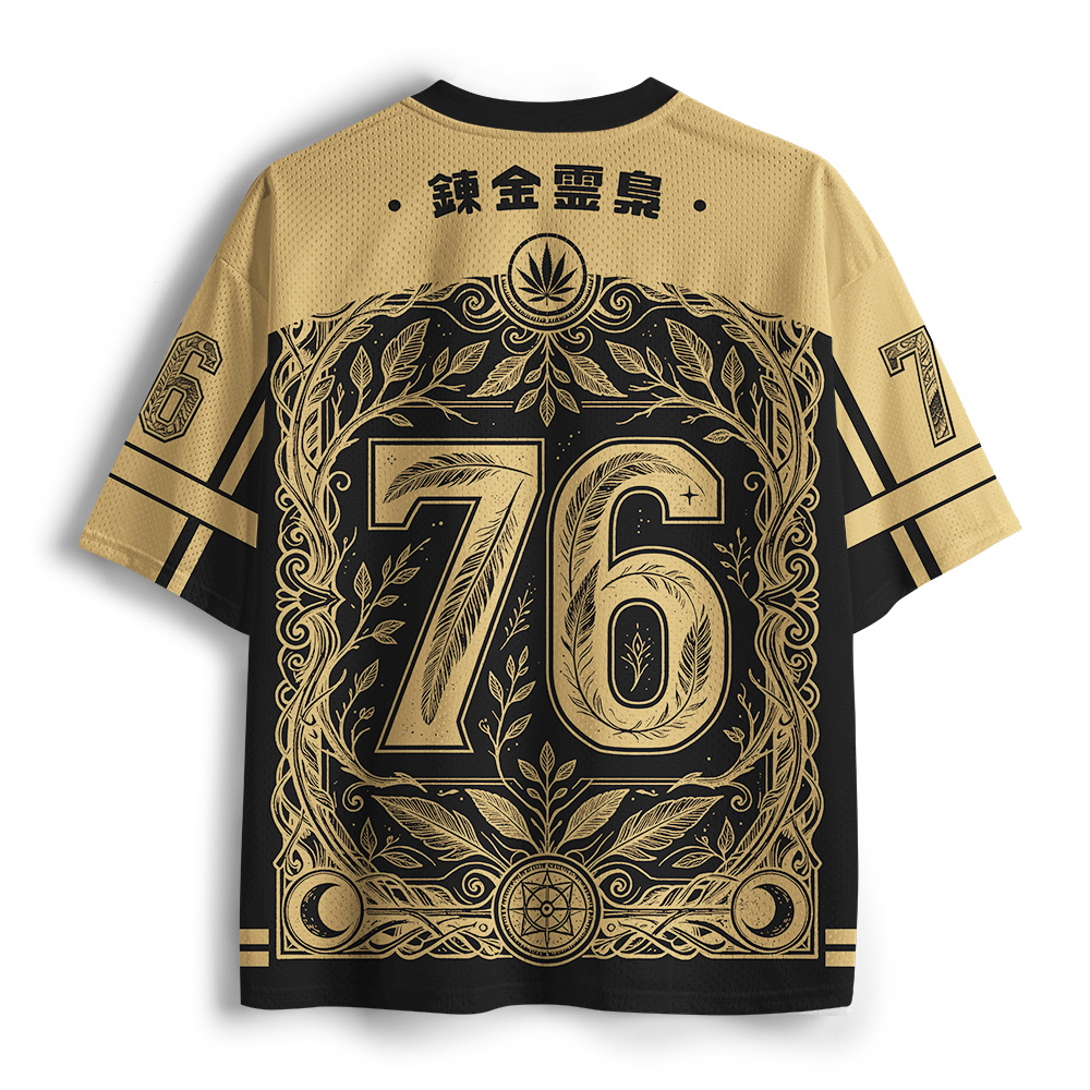 Tokyo-Tiger Owl Skeleton Moon Mesh Jersey