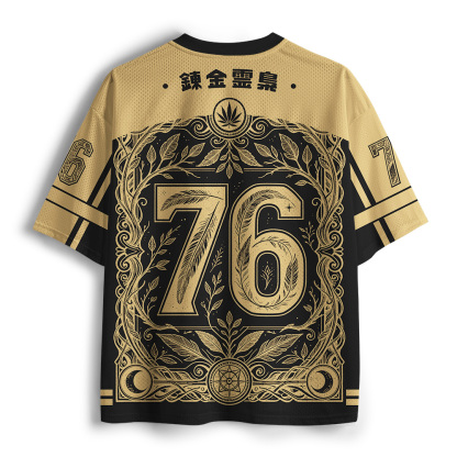Tokyo-Tiger Owl Skeleton Moon Mesh Jersey