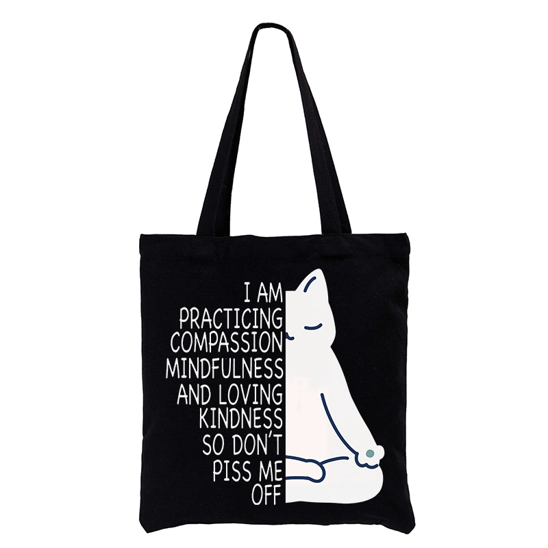 Tokyo-Tiger Calm Black Cat With Anger Issues Tote Bag