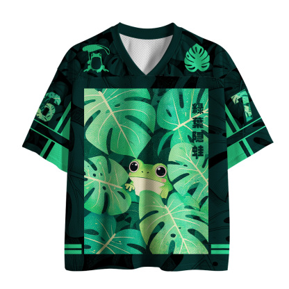 Tokyo-Tiger Monstera Deliciosa Frog Mesh Jersey