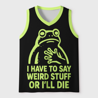 Tokyo-Tiger Weird Funny Print Frog Mesh Tank Top