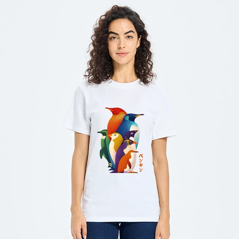 Tokyo-Tiger Cute Multi Tone Penguins Classic T-Shirt