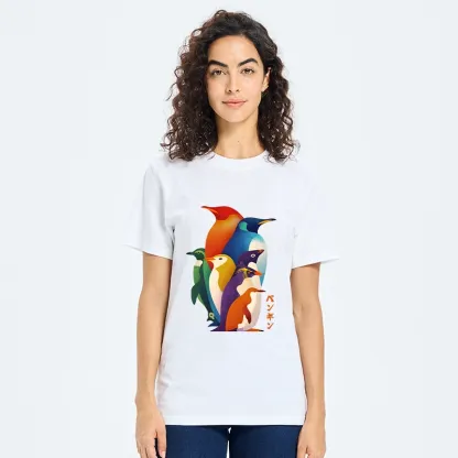 Tokyo-Tiger Cute Multi Tone Penguins Classic T-Shirt