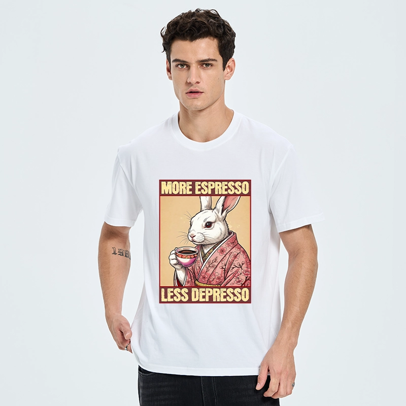 Tokyo-Tiger Happy Sakura Bunny Drinks Morning Espresso Classic T-Shirt