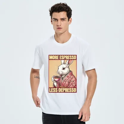 Tokyo-Tiger Happy Sakura Bunny Drinks Morning Espresso Classic T-Shirt