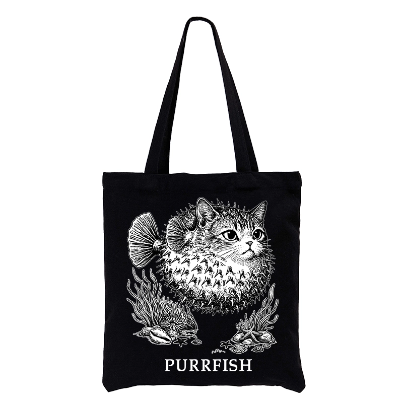 Tokyo-Tiger Spiky Puffer With Cute Cat Head Tote Bag