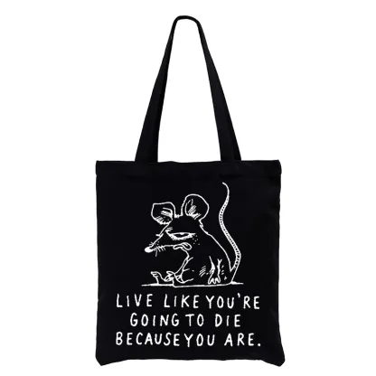 Tokyo-Tiger Funny Meme Sarcastic Rat Life Truth Tote Bag