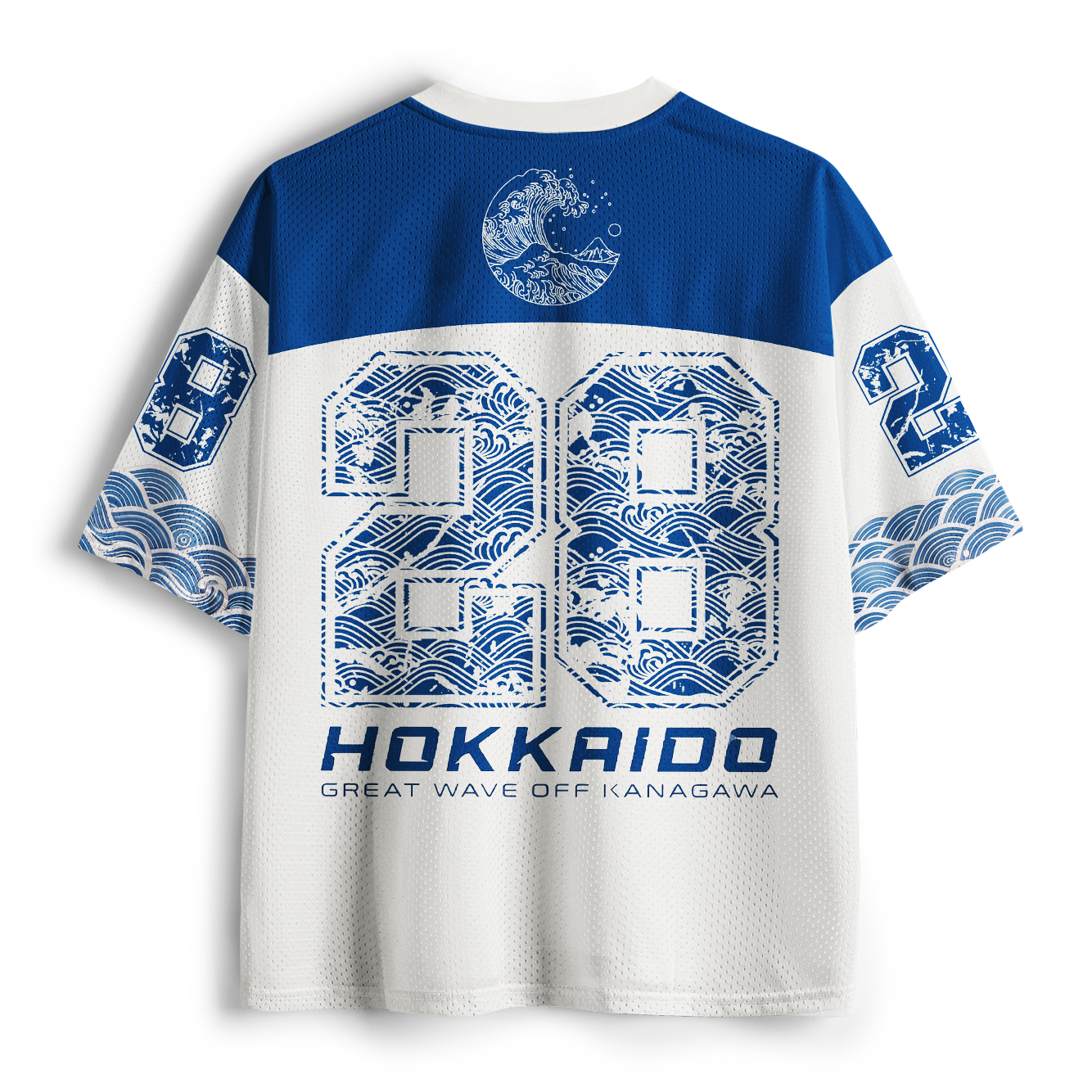 Tokyo-Tiger Vintage Ukiyo-e Great Wave Hokkaido Mesh Jersey