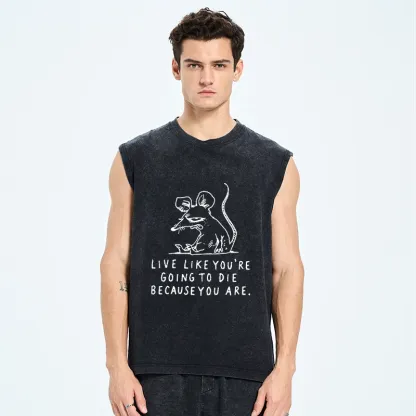 Tokyo-Tiger Funny Meme Sarcastic Rat Life Truth Washed Tank