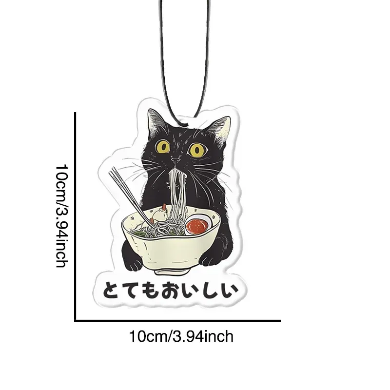 Tokyo-Tiger Cats Eat Ramen Noodles Car Air Freshener