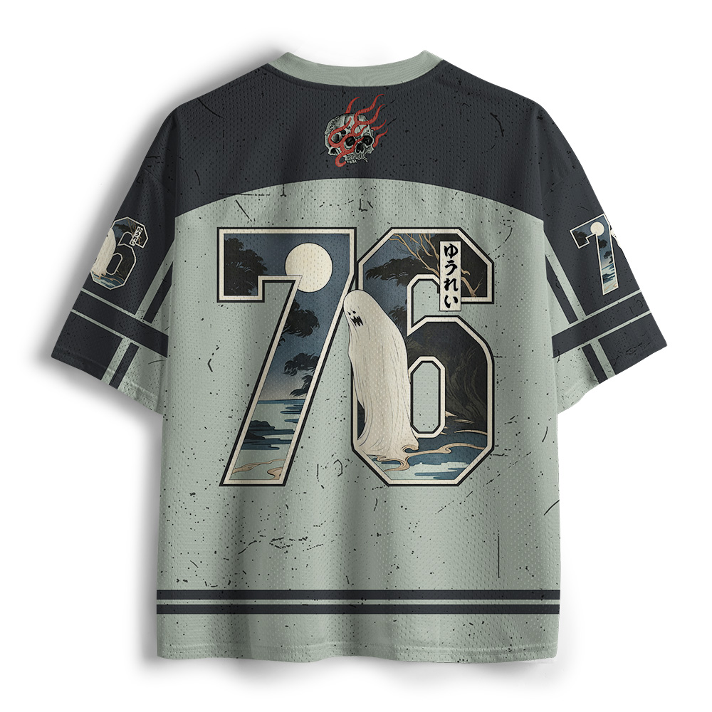 Tokyo-Tiger Creepy Japanese Ghost Washed Mesh Jersey