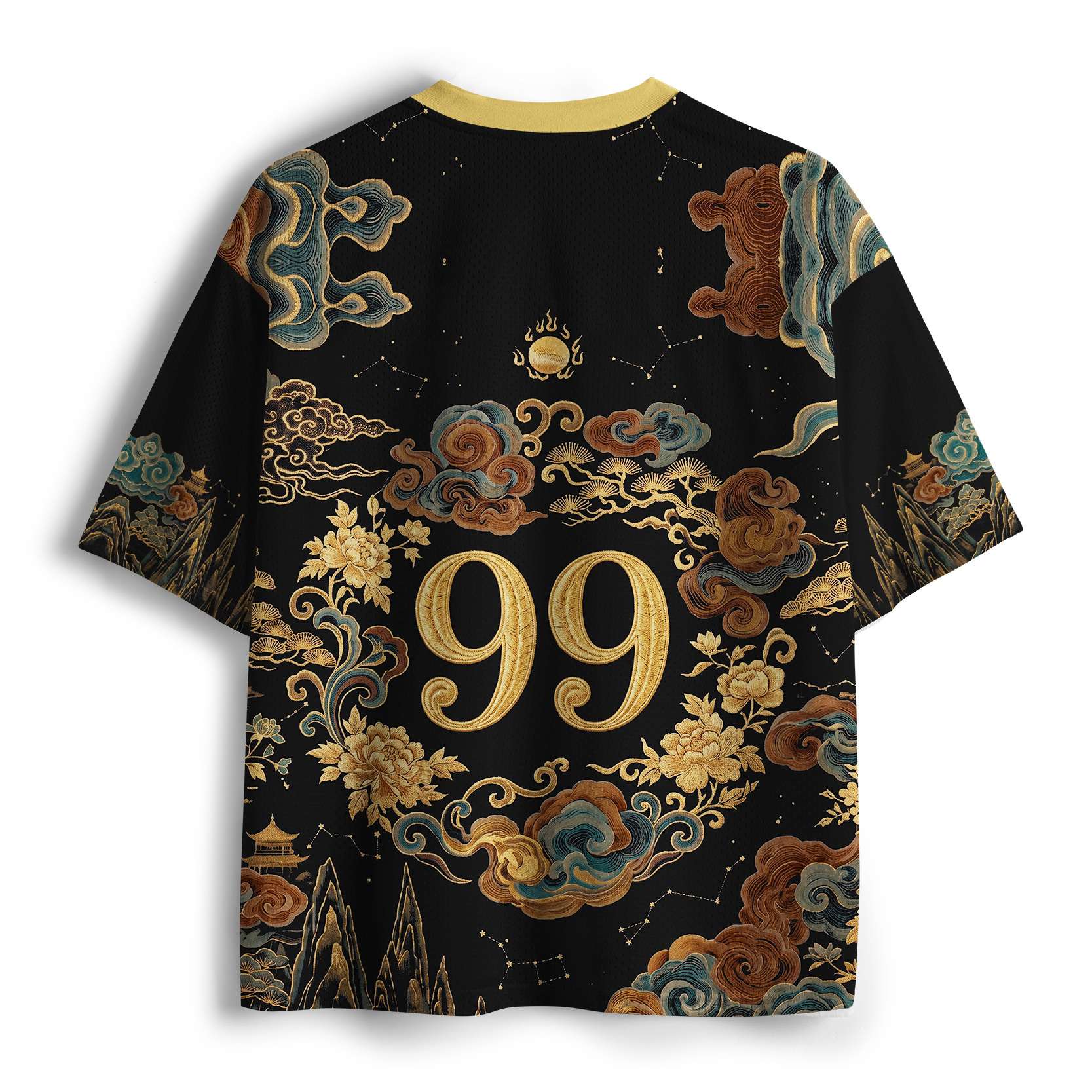 Tokyo-Tiger Self-Obsessed Golden Phoenix Mesh Jersey