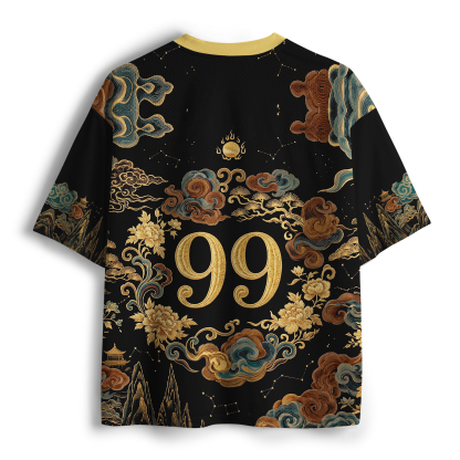Tokyo-Tiger Self-Obsessed Golden Phoenix Mesh Jersey