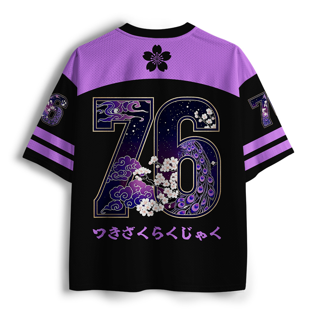 Tokyo-Tiger Sakura Moon Peacock Mesh Jersey