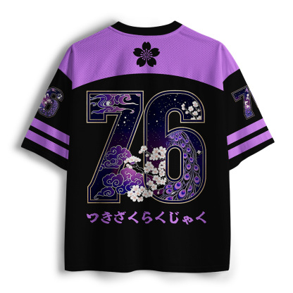 Tokyo-Tiger Sakura Moon Peacock Mesh Jersey