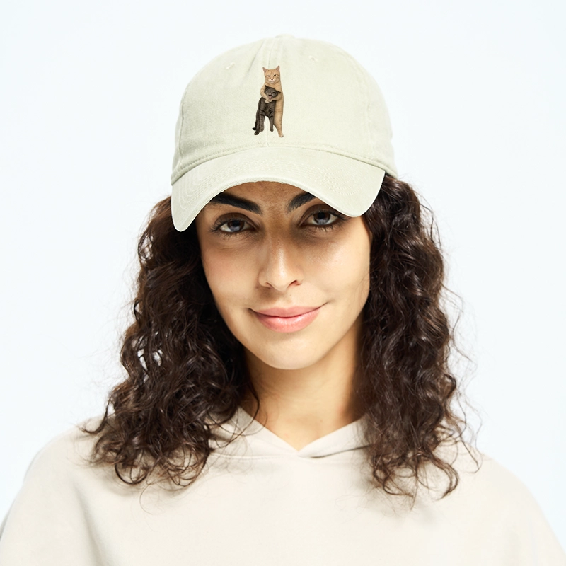 Tokyo-Tiger Orange Cat’s Tight Embrace Washed Cap