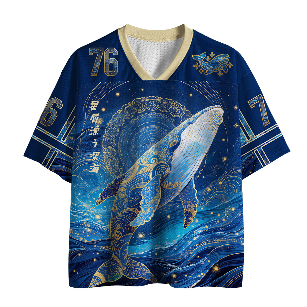 Tokyo-Tiger Cosmic Oceanic Whale Mesh Jersey