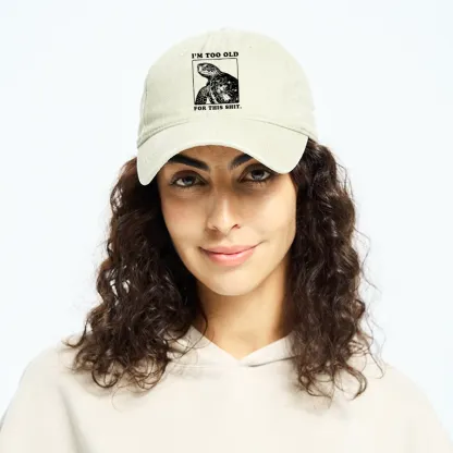 Tokyo-Tiger Turtle I Quit Meme Energy Washed Cap