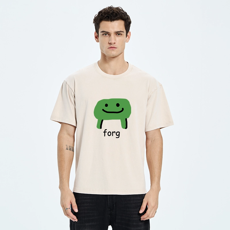 Tokyo-Tiger Smiling Forg Washed T-Shirt