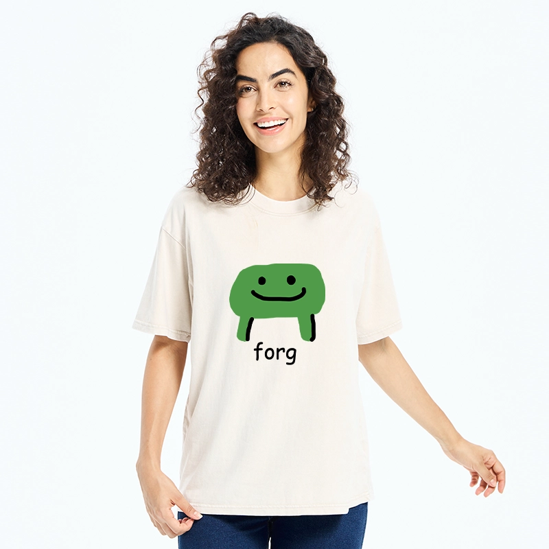 Tokyo-Tiger Smiling Forg Washed T-Shirt