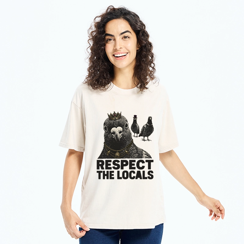 Tokyo-Tiger Royal Pigeon Graphic Washed T-Shirt