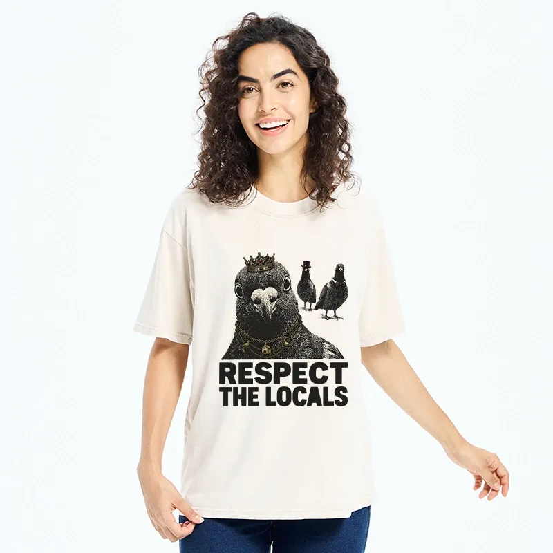 Tokyo-Tiger Royal Pigeon Graphic Washed T-Shirt