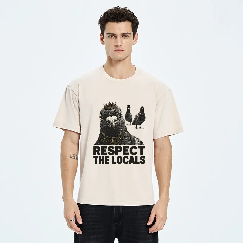 Tokyo-Tiger Royal Pigeon Graphic Washed T-Shirt