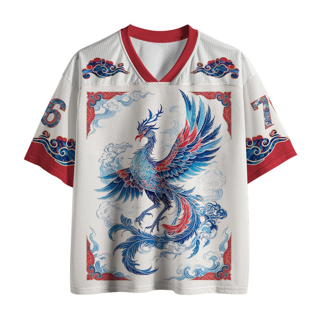 Tokyo-Tiger Auspicious Cloud Phoenix Spirit Mesh Jersey